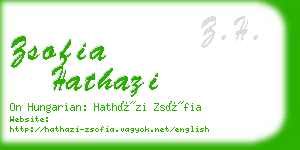 zsofia hathazi business card